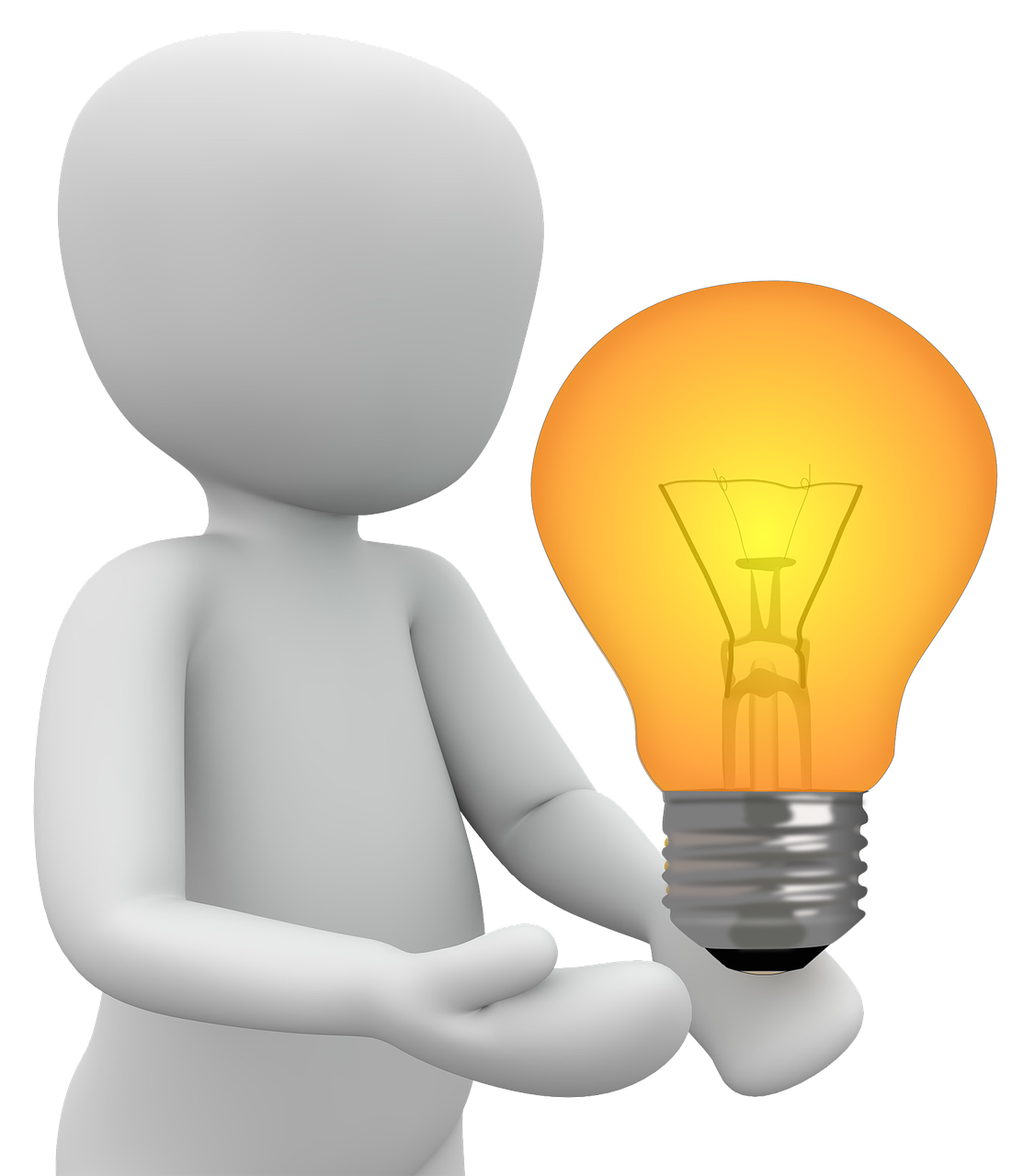 idea, light bulb, lit